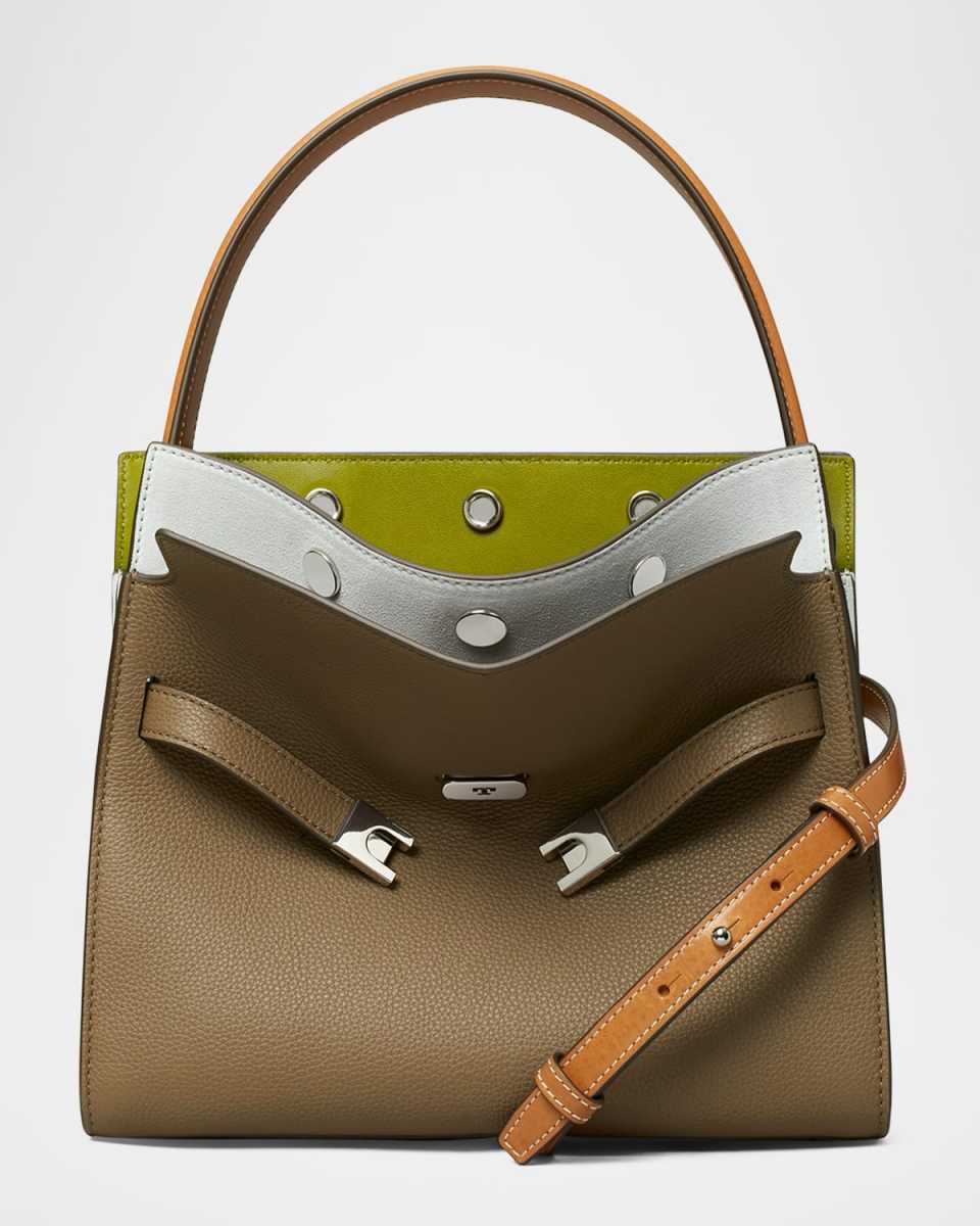 Lee Radziwill Small Double Leather Top-Handle Bag